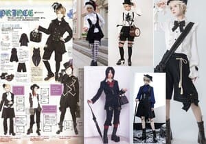A collage of Ouji coords